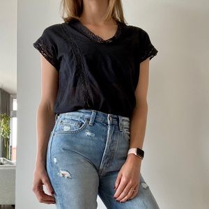 Isabel Marant Etoile Black Crochet Top